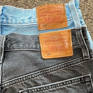 Levi’s cut off denim shorts